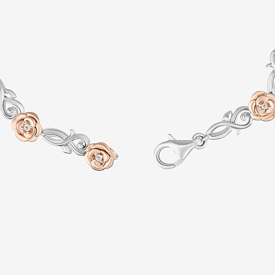 Enchanted Disney Fine Jewelry Belle (I,I2) Womens 14K Rose Gold