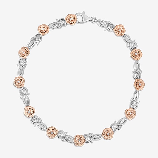 アクセサリー Belle Enchanted Disney Fine Jewelry Belle (I,I2) Womens 14K Rose Gold
