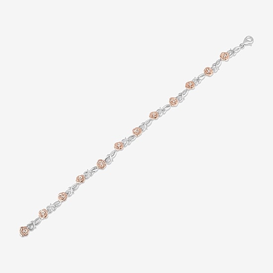 Enchanted Disney Fine Jewelry Belle (I,I2) Womens 14K Rose Gold
