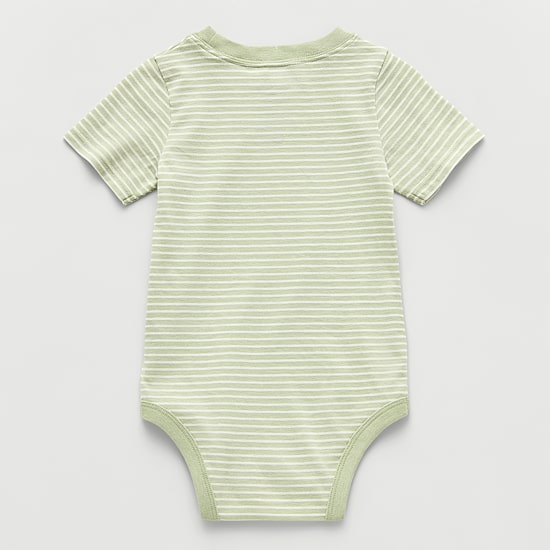 Okie Dokie Baby Boys Round Neck Short Sleeve Bodysuit