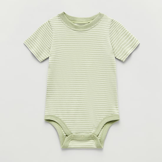 Okie Dokie Baby Boys Round Neck Short Sleeve Bodysuit