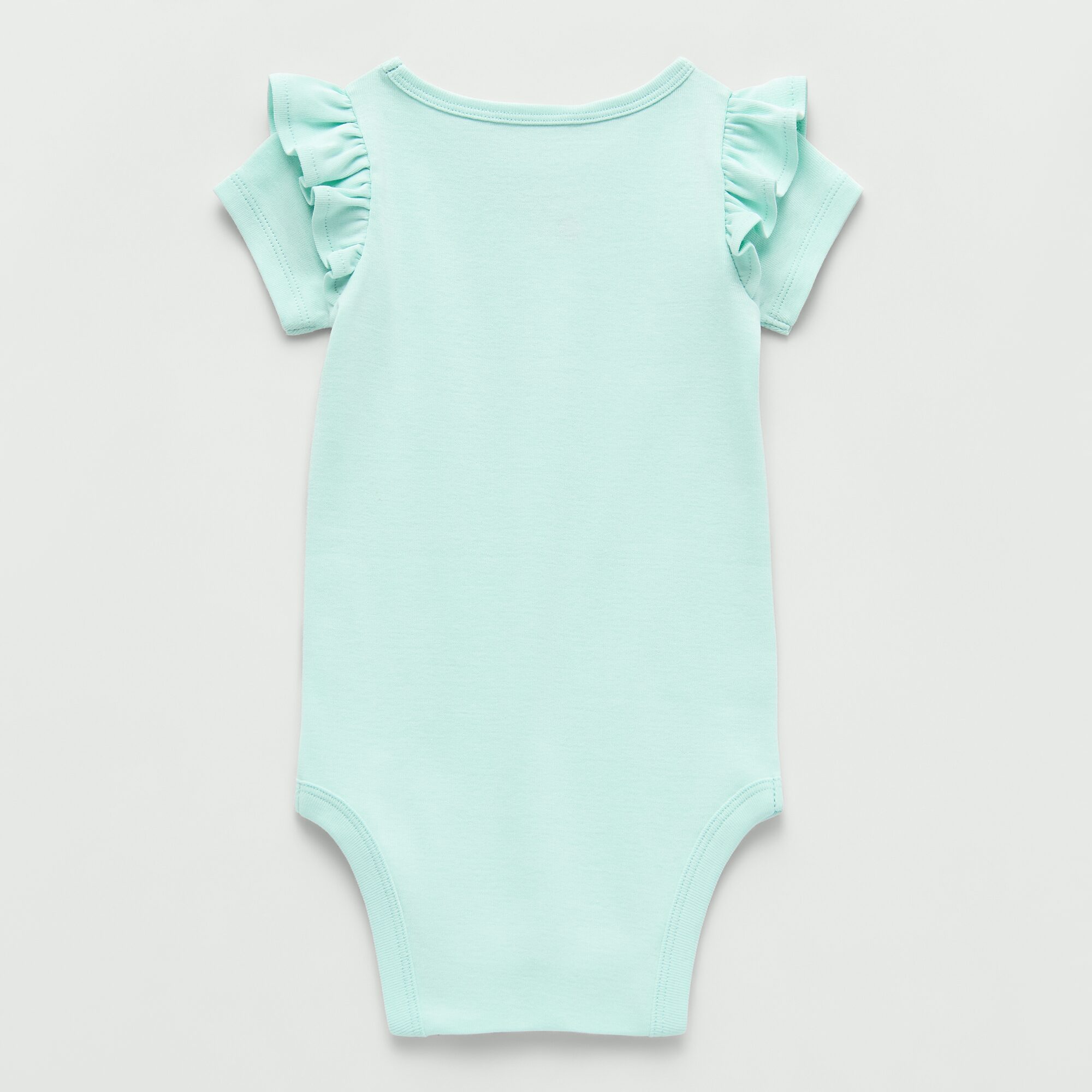 Okie Dokie Baby Girls Round Neck Short Sleeve Rib Bodysuit