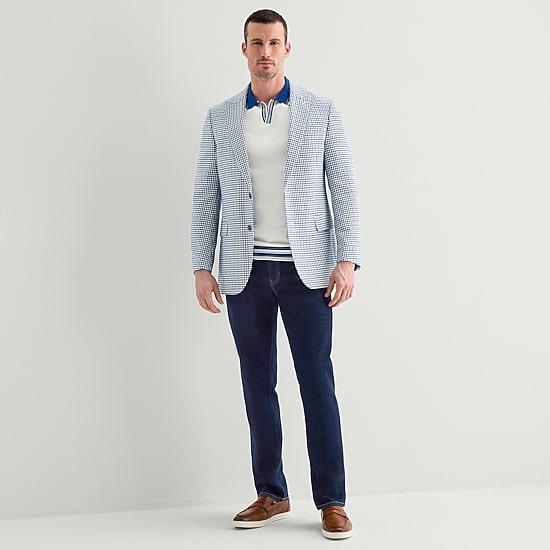 Stafford Mens Tonal Classic Fit Sport Coat