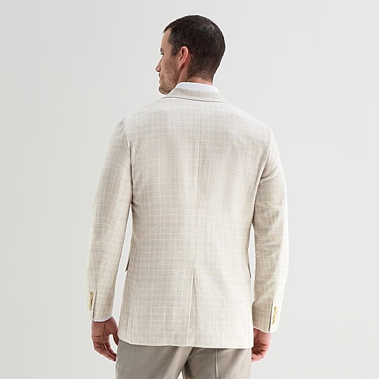 Stafford Mens Plaid Classic Fit Sport Coat