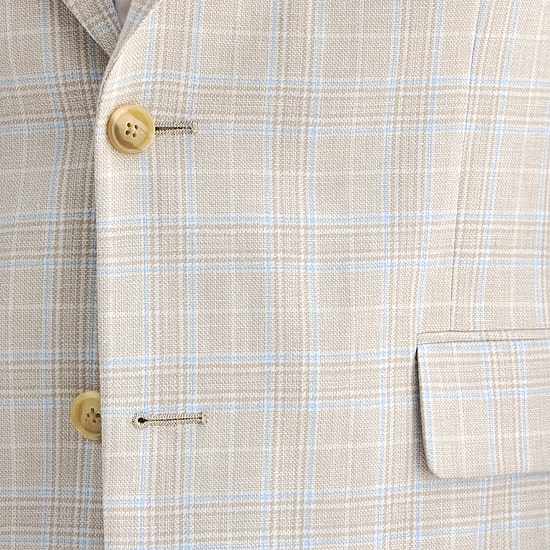 Stafford Mens Plaid Classic Fit Sport Coat