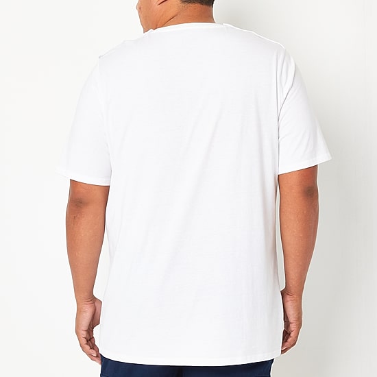 St. John's Bay Super Soft Mens Easy-on + Easy-off Crew Neck Short Sleeve Adaptive Big and Tall T-Shirt
