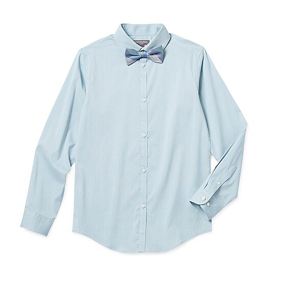 Van Heusen Little & Big Kid Boys Long Sleeve Spread Collar Shirt + Tie Set