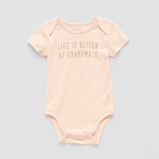 Okie Dokie Baby Unisex Crew Neck Short Sleeve Rib Bodysuit