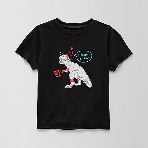 Okie Dokie Active Toddler & Little Boys Crew Neck Short Sleeve Regular Fit Graphic T-Shirt, 12 Months, Black
