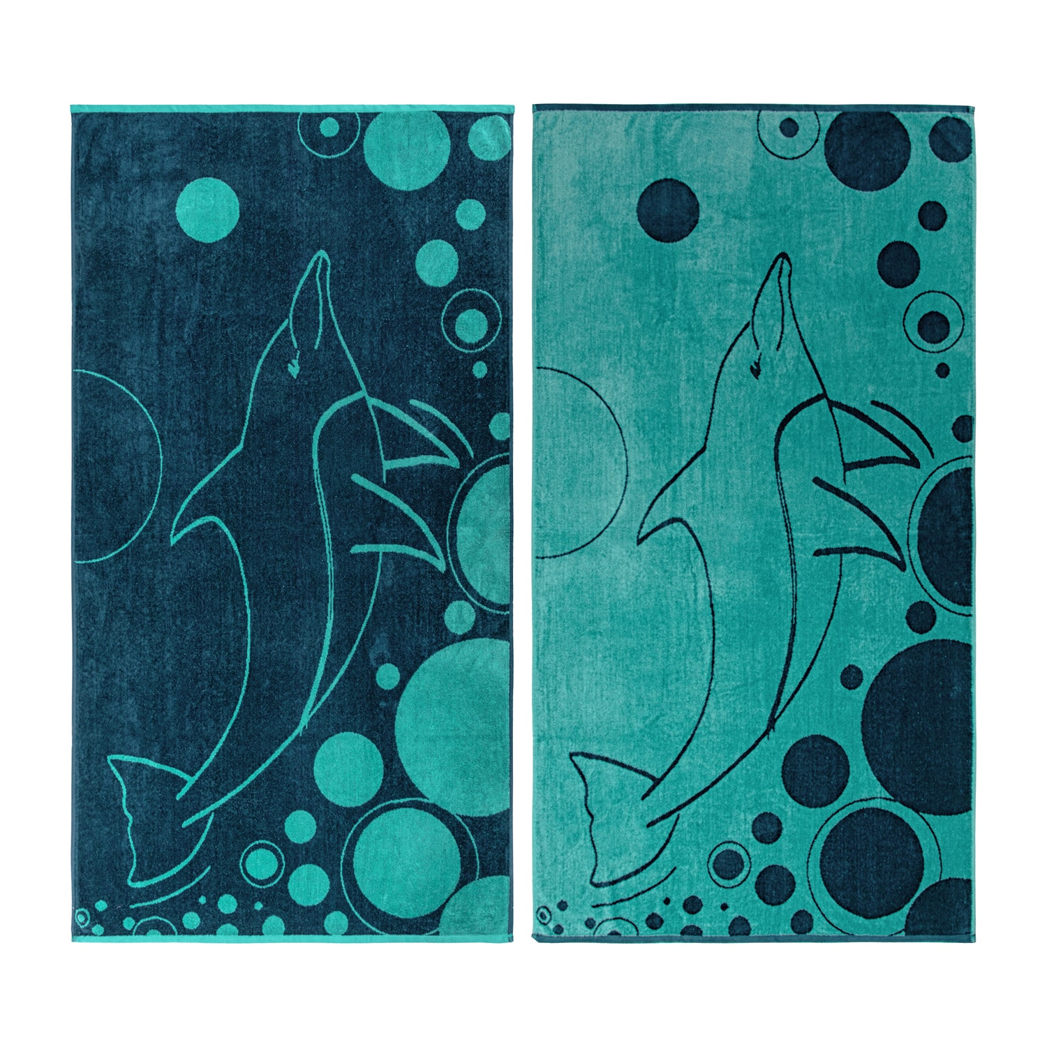 SUPERIOR® Dolphin Collection |100% Cotton 2-pc. Quick Dry Beach Towel