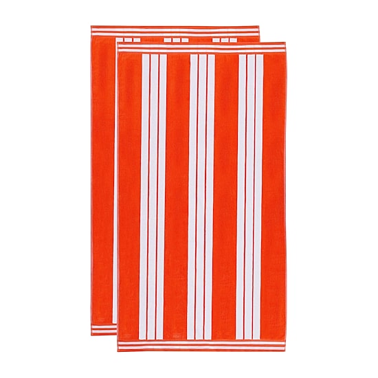 SUPERIOR® Cabana Collection |100% Cotton Quick Dry 2 Piece Beach Towel Set
