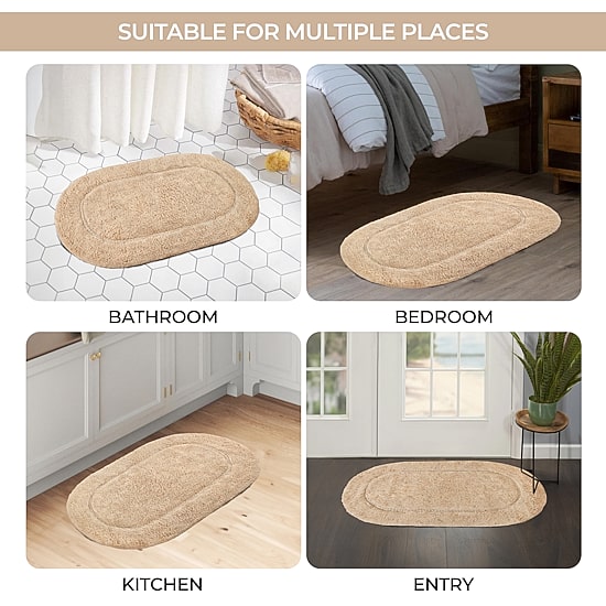 SUPERIOR® Oval Cotton 2-Pc Bath Rug