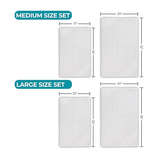SUPERIOR® Brou 2-Pc Diamond Lattice Bath Rug