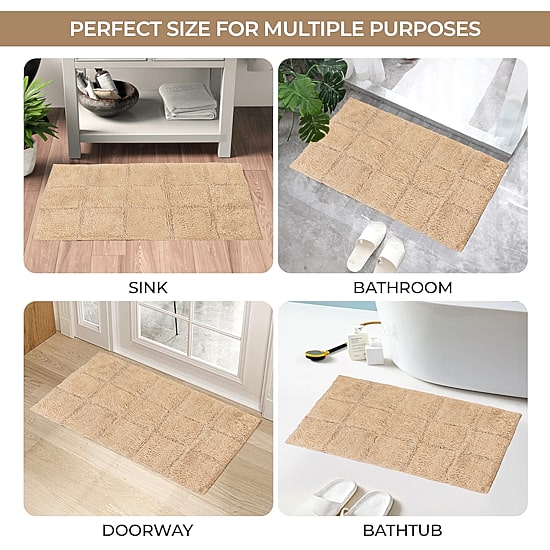 SUPERIOR® Cotton Checkers 2-Pc Bath Bath Rug