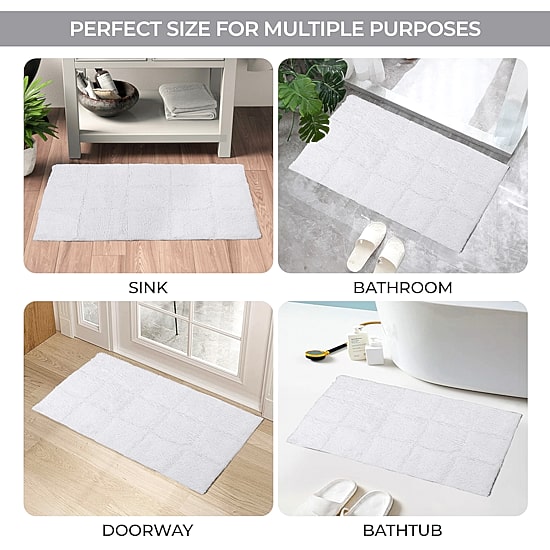 SUPERIOR® Cotton Checkers 2-Pc Bath Bath Rug