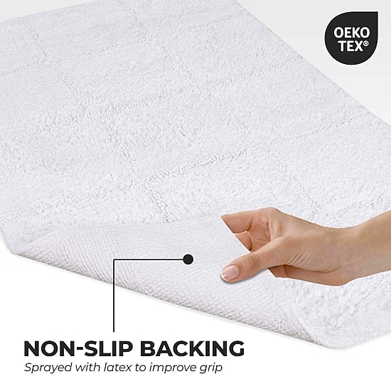 SUPERIOR® Cotton Checkers 2-Pc Bath Bath Rug