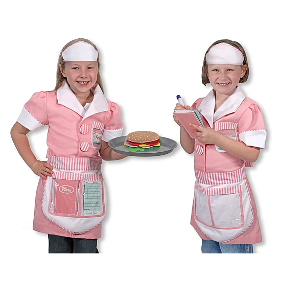 Melissa & Doug Waitress Role Play Girls Dress Up Costume