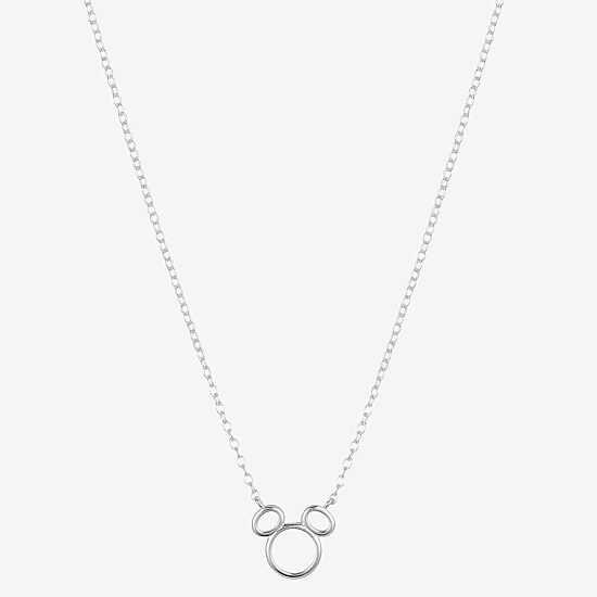 Disney Classics Womens Sterling Silver 16 Inch Pendant Necklace