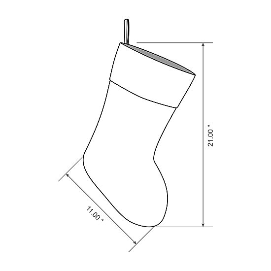 Glitzhome 21" Fabric Daschund Christmas Stocking - Set of 2