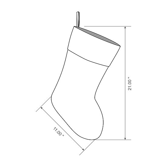 Glitzhome 21" Fur Buffalo Plaid Christmas Stocking - Set of 2