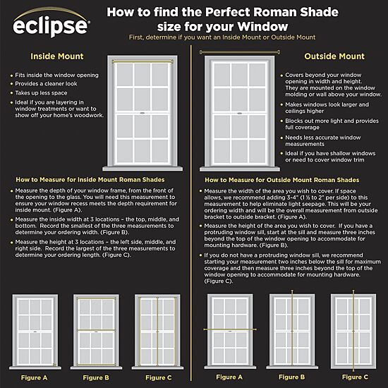 Eclipse Carlton Energy Saving Cordless Blackout Roman Shade