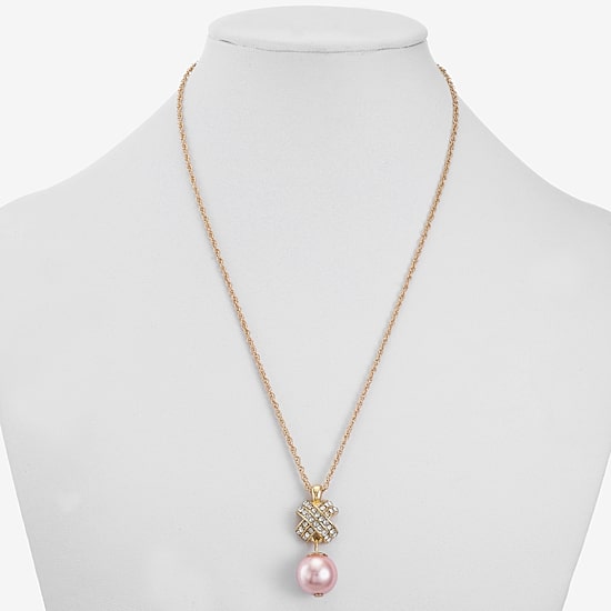 Monet Jewelry Womens Simulated Pearl 17 Inch Pendant Necklace