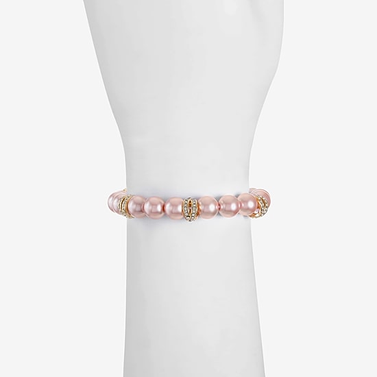 Monet Jewelry Womens Simulated Pearl Stretch Bracelet