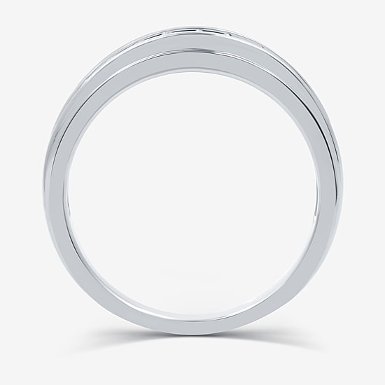 I Said Yes (H-I / I1) 1/3 CT. T.W. Lab Grown White Diamond Sterling Silver or 14K Gold Over Silver Wedding Band