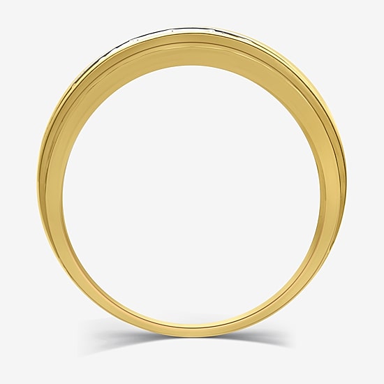 (H-I / I1) 1 CT. T.W. Lab Grown White Diamond 10K Gold Wedding Band