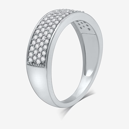 Womens 1/2 CT. T.W. Natural White Diamond 10K Gold Anniversary Wedding Band