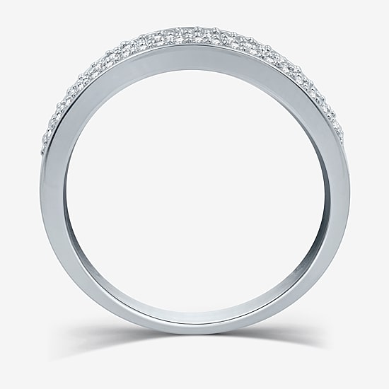 Womens 1/2 CT. T.W. Natural White Diamond 10K Gold Anniversary Wedding Band