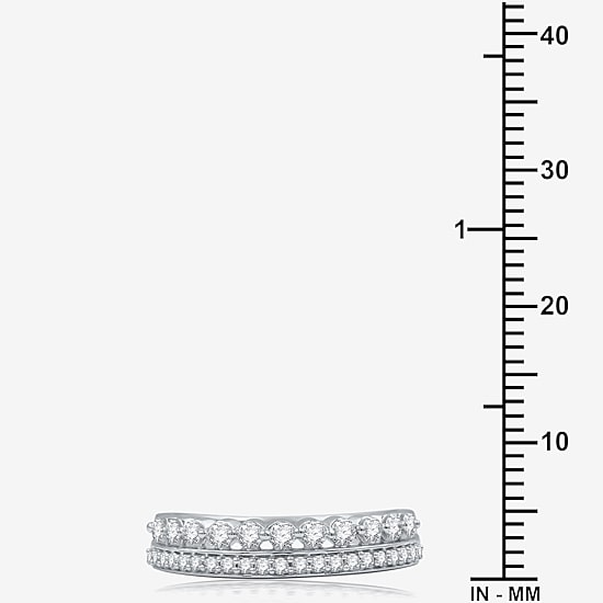 (H-I / I1) Womens 1/2 CT. T.W. Lab Grown White Diamond 10K Gold Anniversary Wedding Band