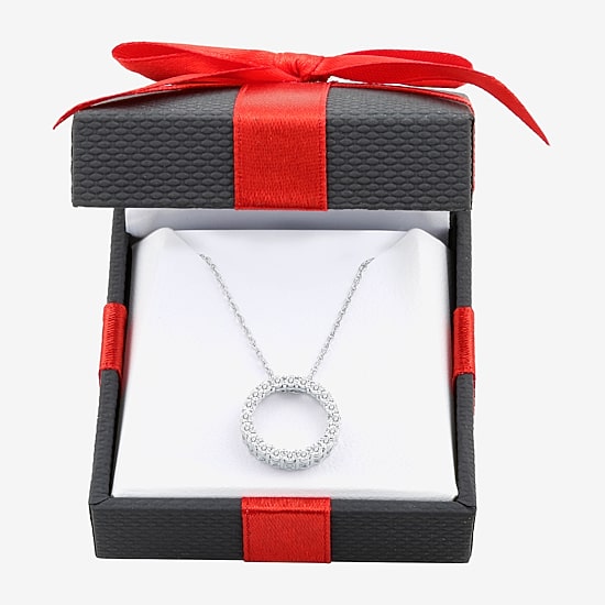 YES, PLEASE! 1/10 CT.T.W. Natural Diamond Sterling Silver Pendant Necklace