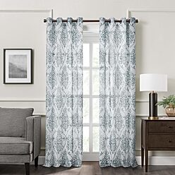 Fieldcrest Heritage Mirron Russell Print Grommet Top Sheer Single