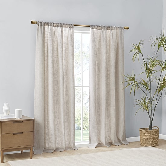 Madison Park Suvi Rod Pocket Light-Filtering Set of 2 Curtain Panel