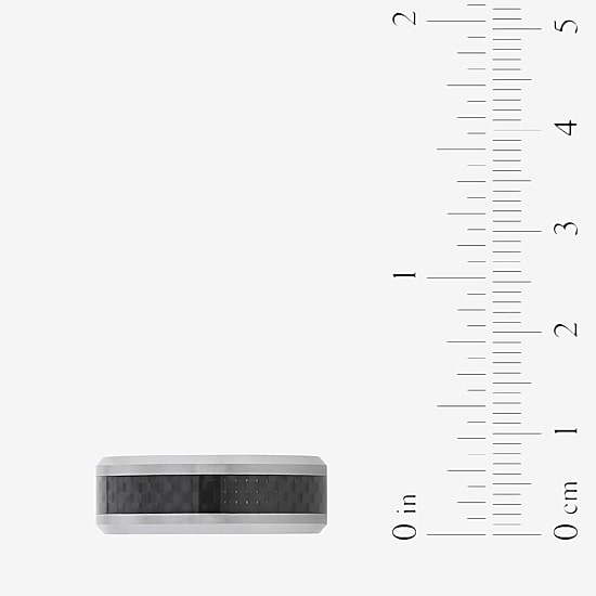 Mens 8MM Tungsten Anniversary Wedding Band