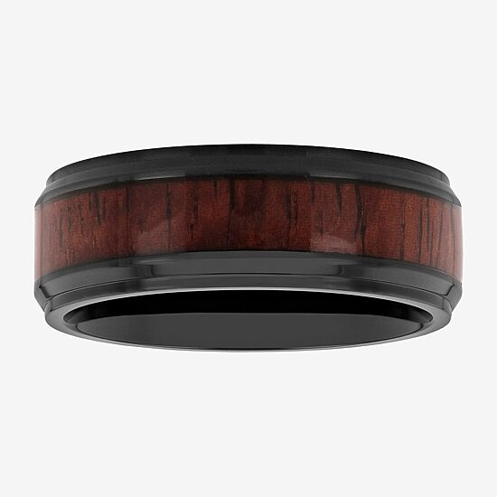 Mens 8MM Stainless Steel Wedding Band