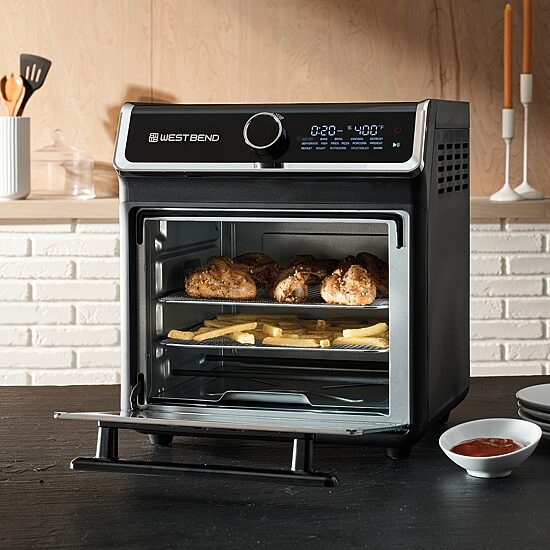 West Bend 15 Qt. Air Fryer Oven with 16 Presets, in Black