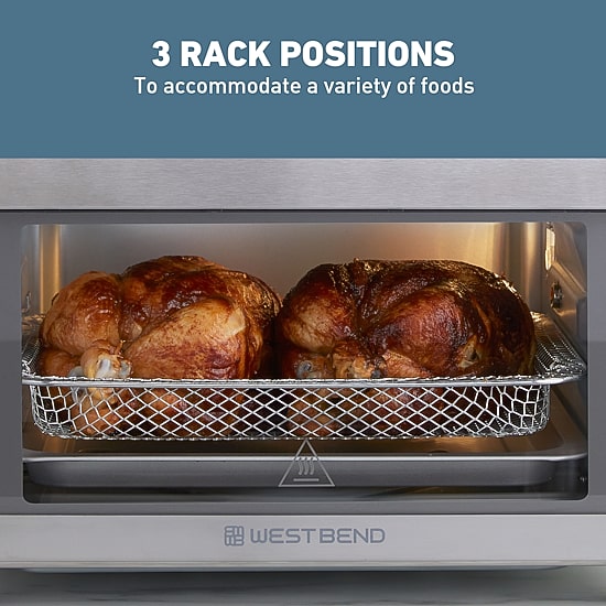 West Bend XL Air Fryer Oven with 24 Presets​, 26 Quart, in Stainless Steel