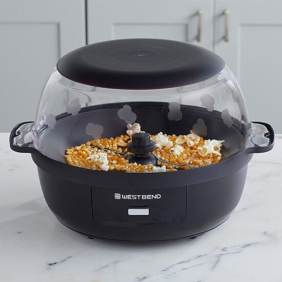 West Bend Stir Crazy 6 Qt. Popcorn Machine, in Black