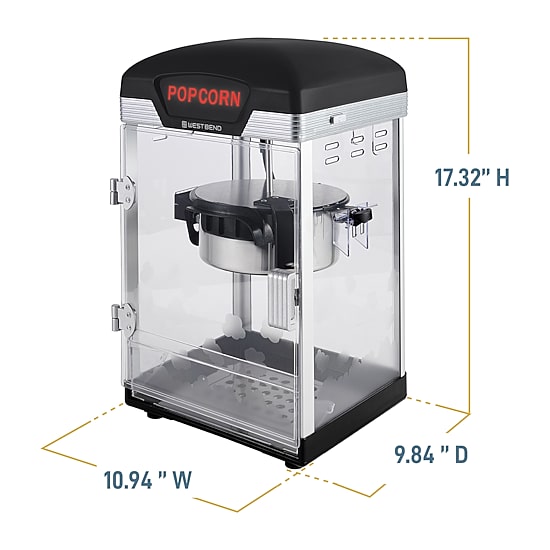 West Bend Theater Crazy 4 Qt. Popcorn Machine, in Black