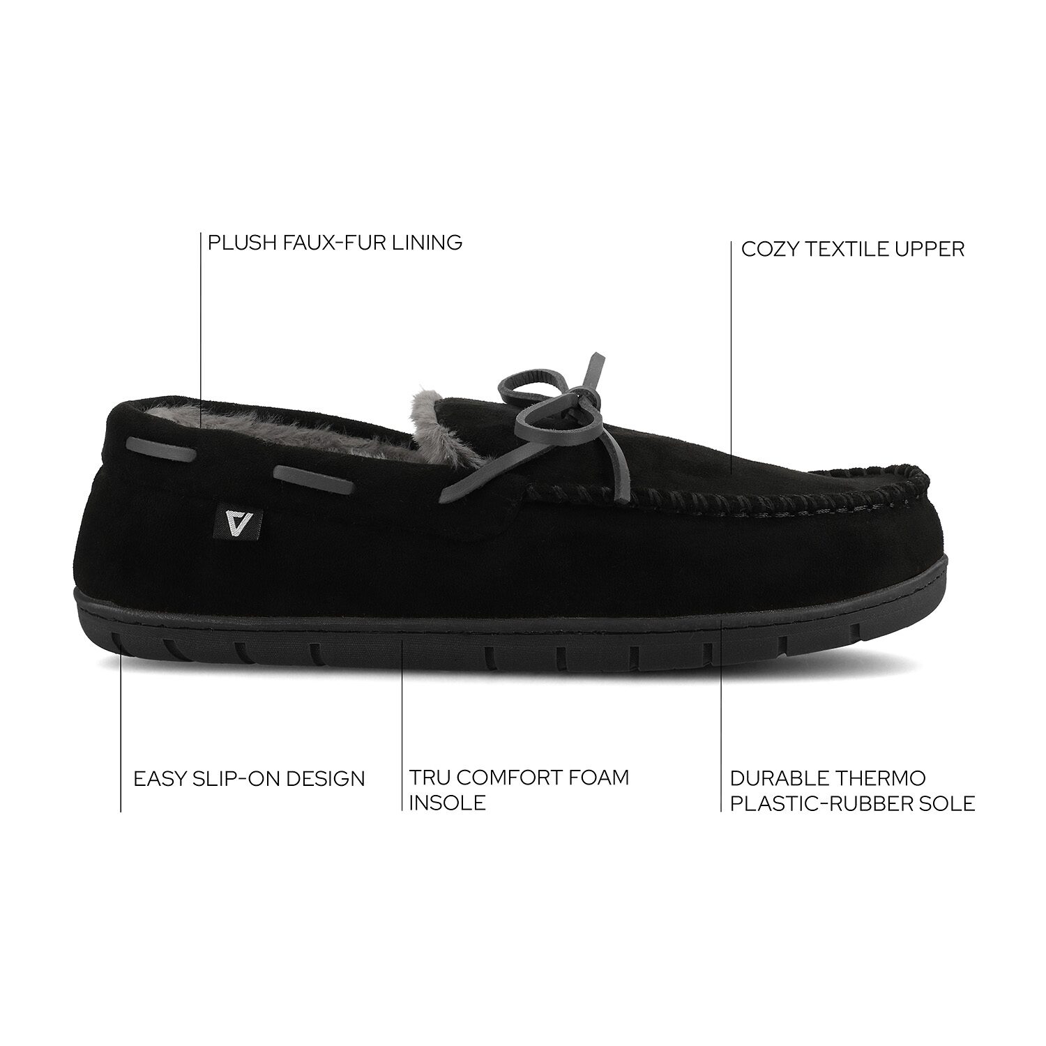 Vance Co Hayden Mens Slip-On Slippers