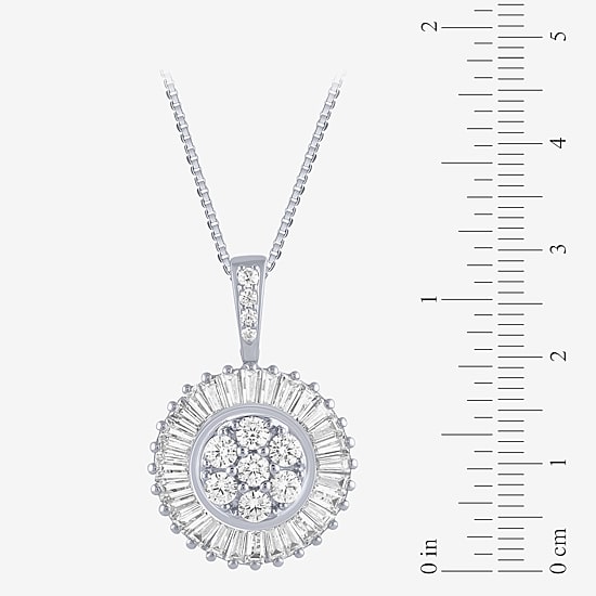 (G / Si2) Womens 2 CT. T.W. Lab Grown White Diamond 14K Gold Round 18 Inch Pendant Necklace