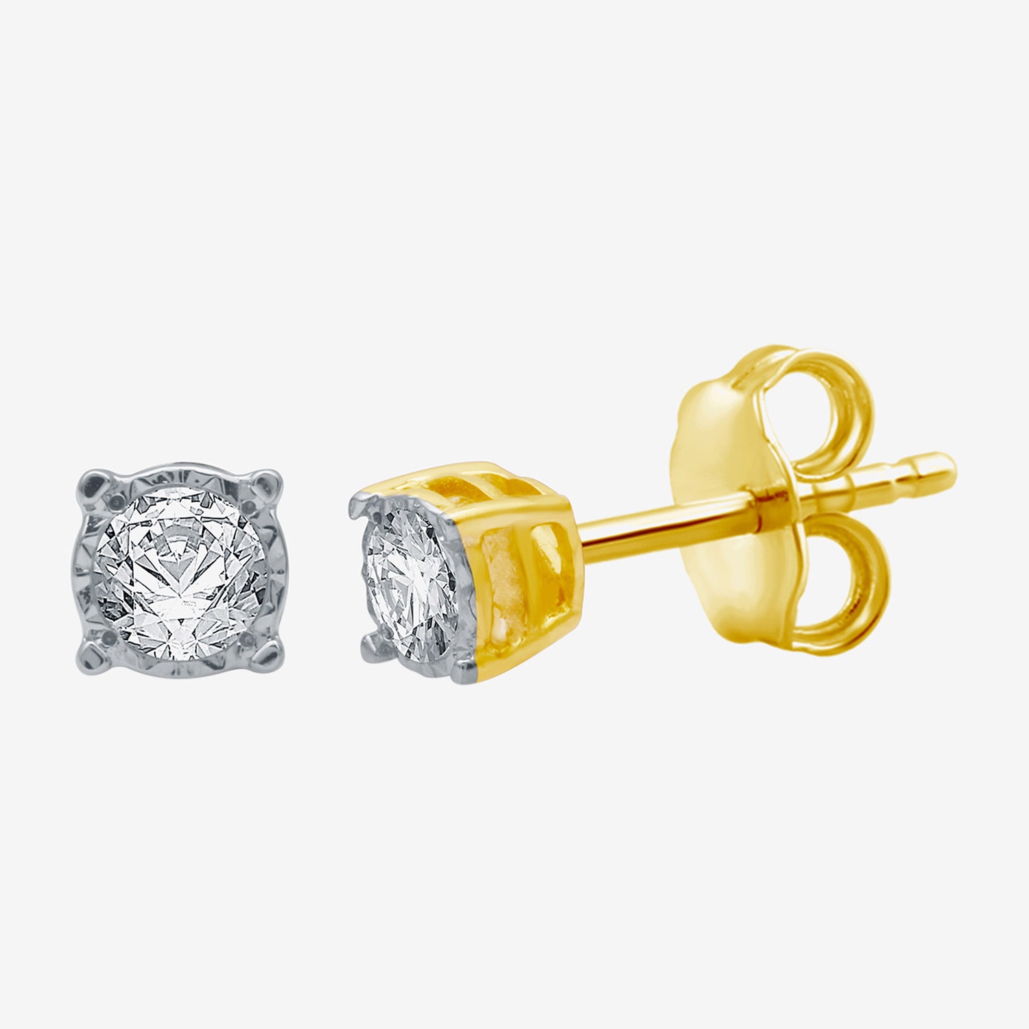 Ever Star (G / SI1-SI2) 1/4 CT.T.W. Lab-Grown Diamond Sterling Silver or 14K Gold over Round Stud Earrings