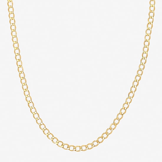Made in Italy Unisex Adult 10K Gold 20 Inch Curb Chain Necklace