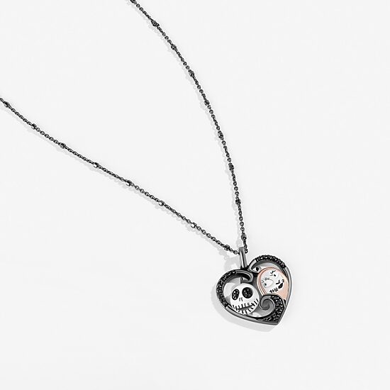 Womens 1/5 CT. Natural Black Diamond 14K Rose Gold Over Silver Sterling Silver Heart 18 Inch Pendant Necklace