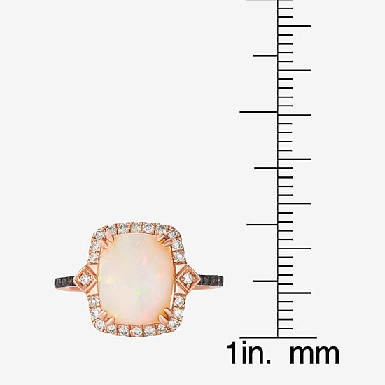 Le Vian® Ring featuring 2 cts. Neopolitan Opal™, 1/10 cts. Chocolate Diamonds® , 1/5 cts. Nude Diamonds™  set in 14K Strawberry Gold®