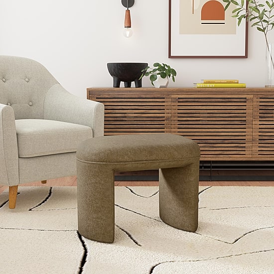 HOMEPOP Quinn Upholstered Ottoman