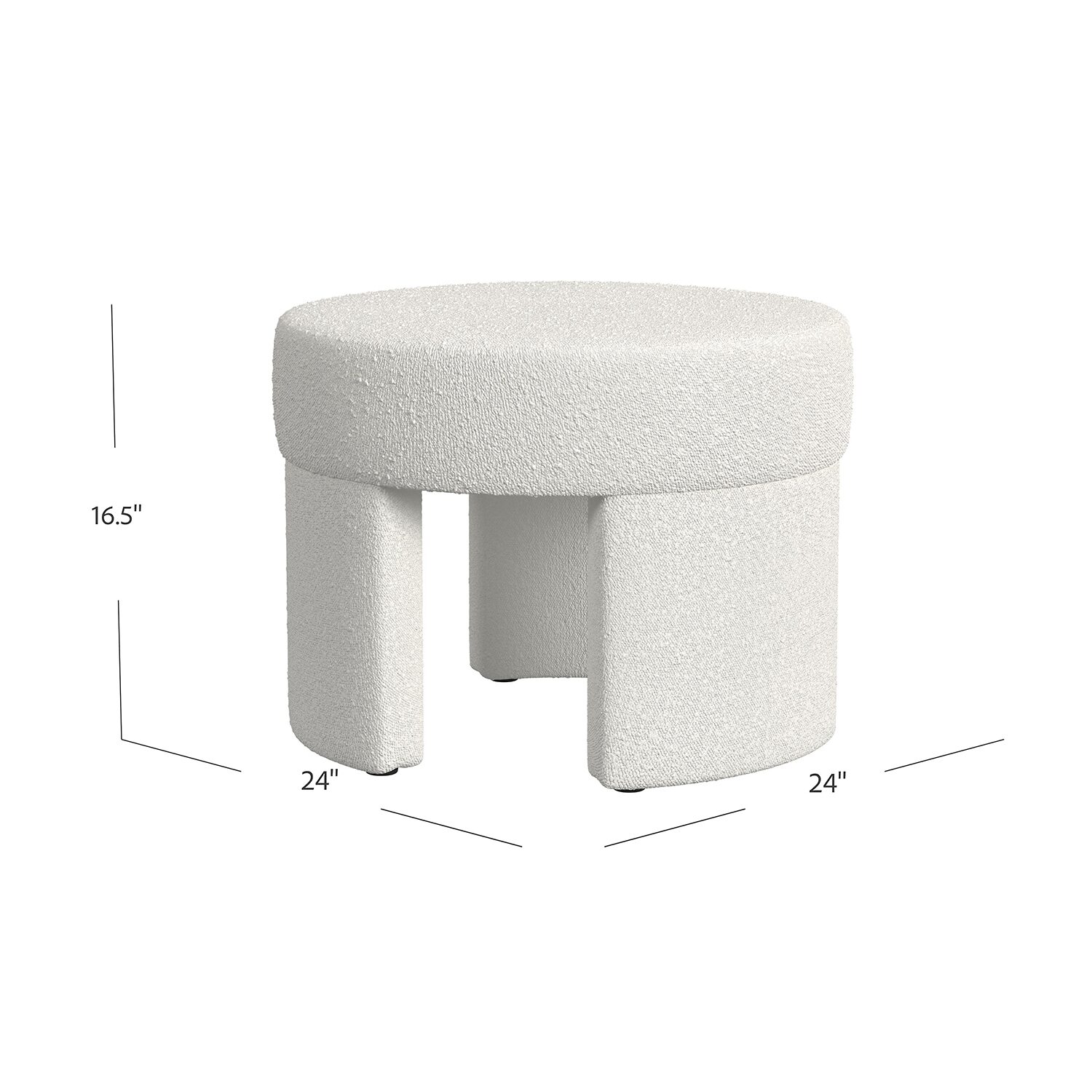 HOMEPOP Sophia Upholstered Ottoman