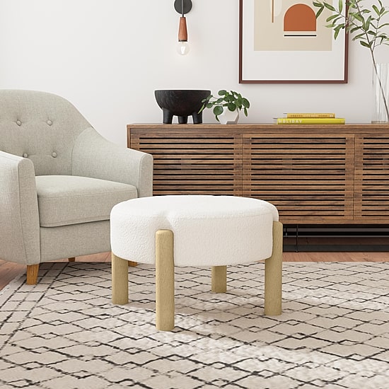 HOMEPOP Luna Upholstered Ottoman